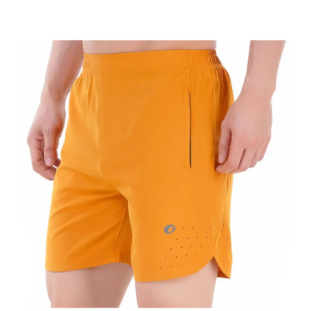 Oysters Laser Cut Men's Running Shorts with Zip Pockets