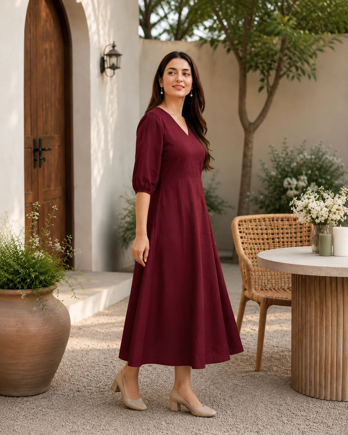 BEEITU MAROON DRESS5