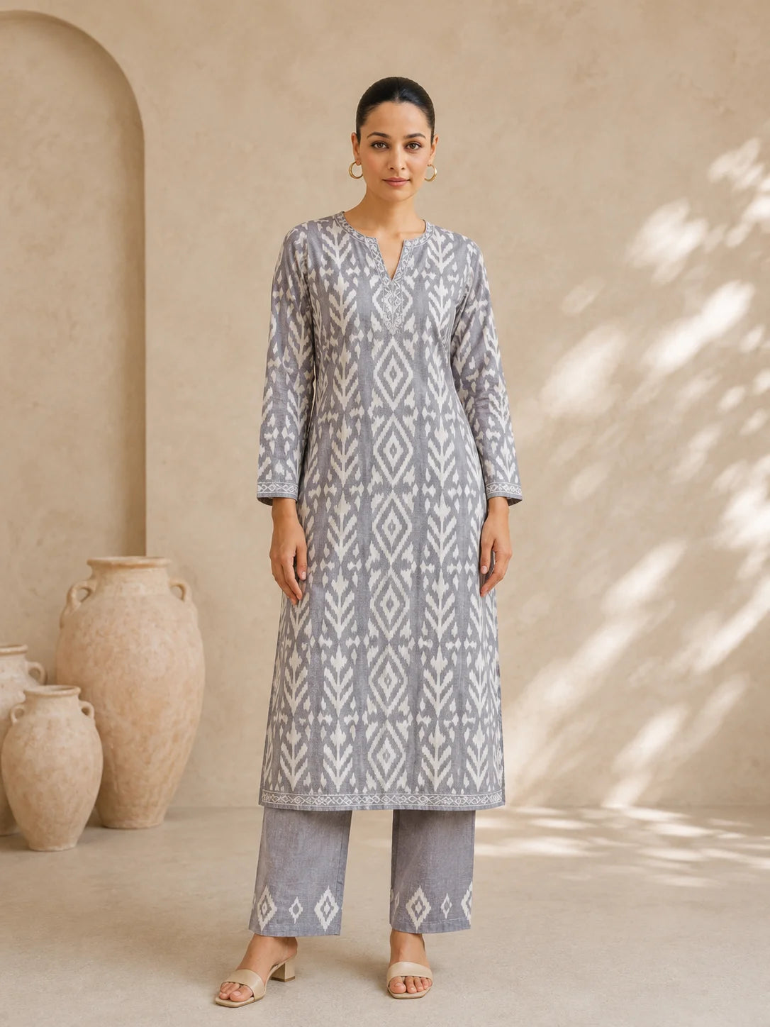 Behtarin Kurta pant Suit Navy Blue