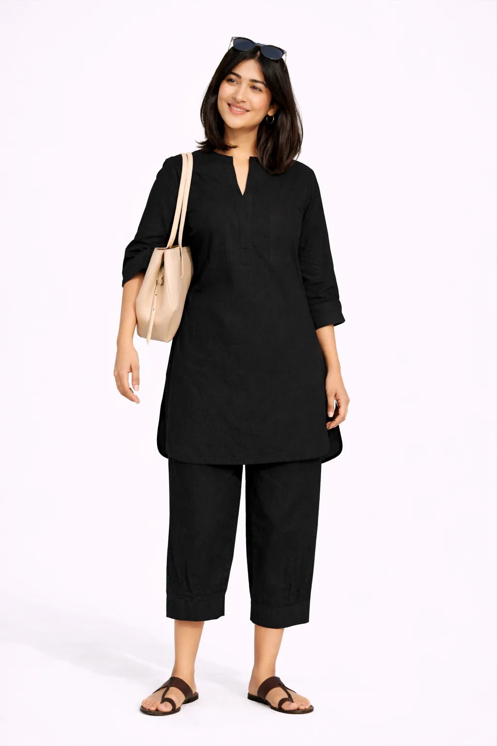 Classic Black Comfort Kurta Set