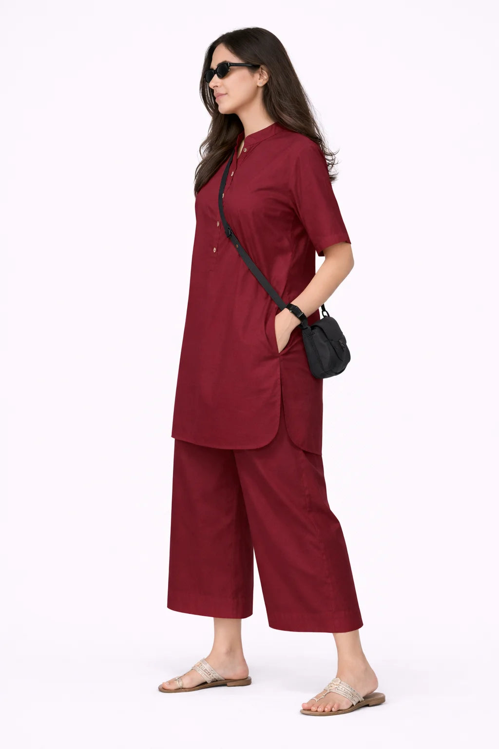 Maroon Ease Co-ord Set