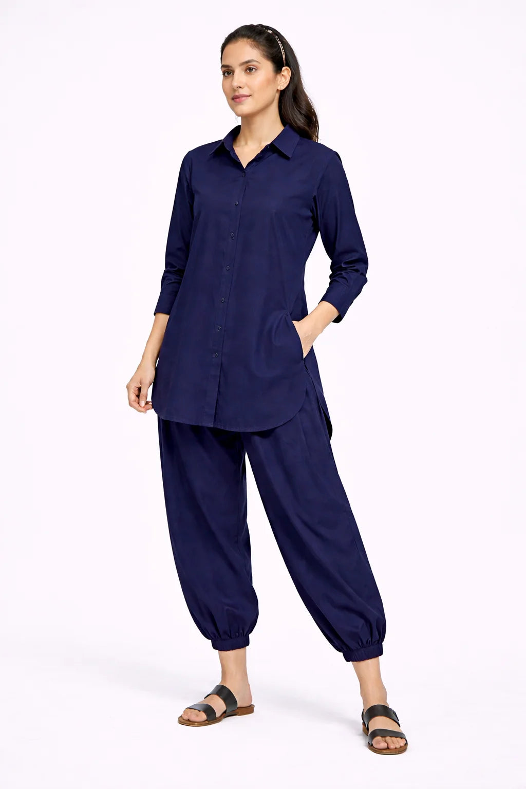 Navy Blue Breeze Co-ord Set