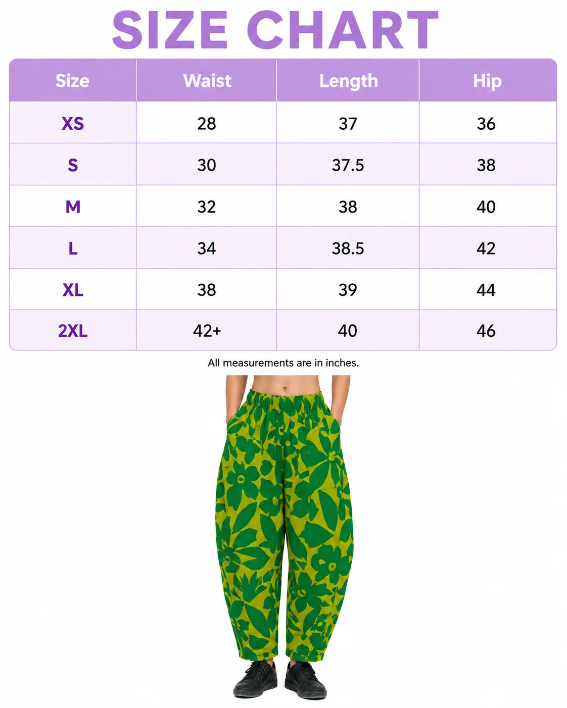 OYSTERS UTILITY BARREL YELLOW GREEN PRINTED PANTS FOR WOMEN