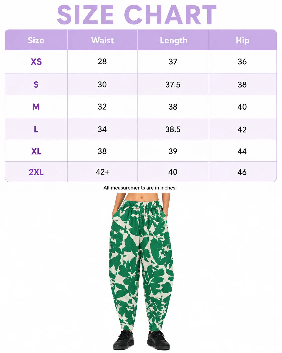 OYSTERS UTILITY BARREL WHITE GREEN PRINTED PANTS FOR WOMEN