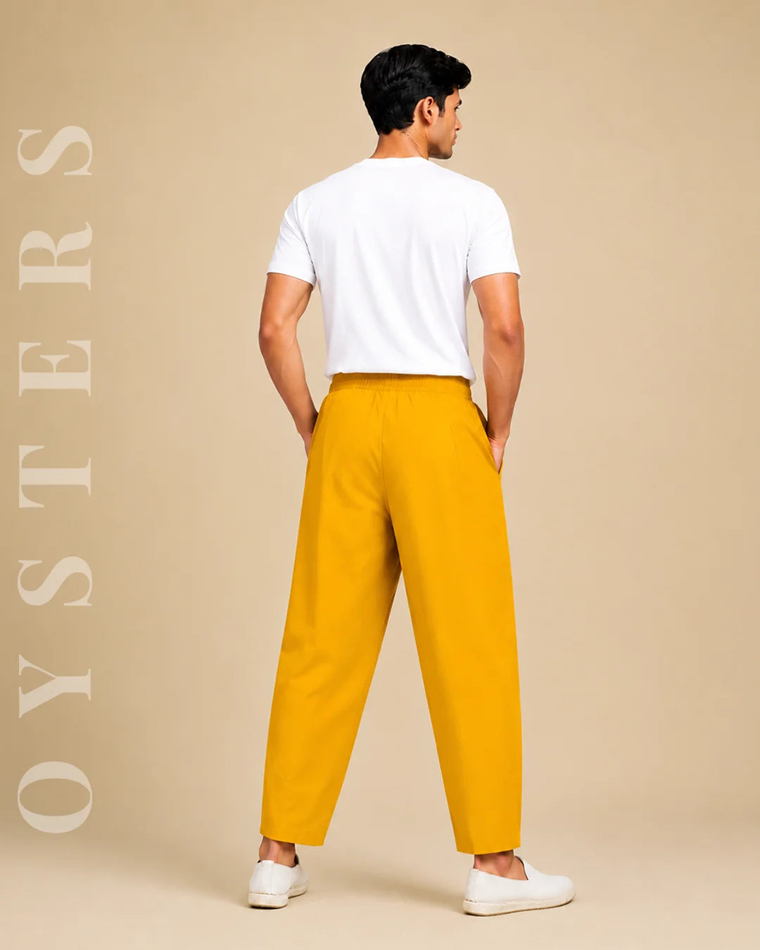 OYSTERS UTILITY BARREL PANTS MUSTARD FOR MEN