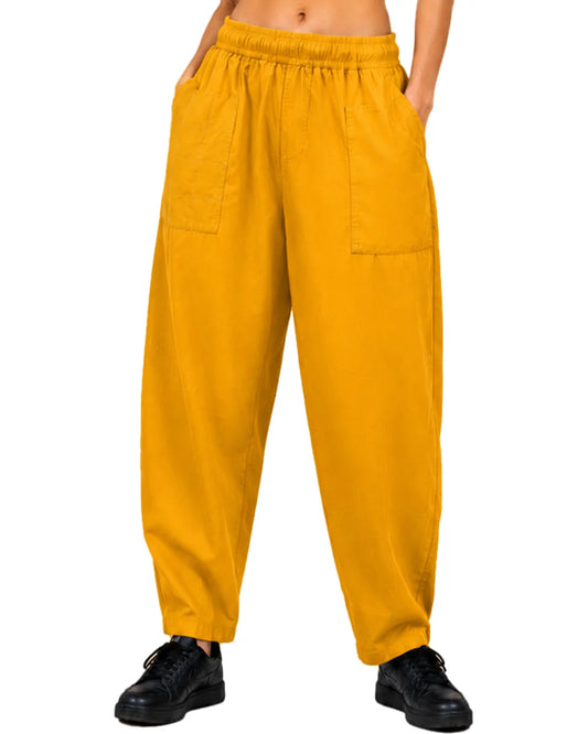 Utility Barrel Mustard Pants for Women