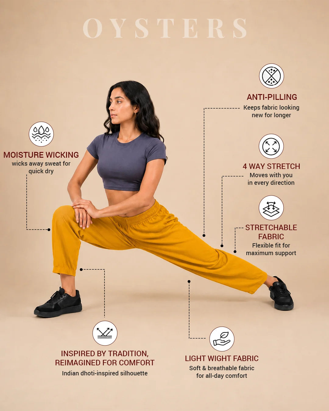 Utility Barrel Mustard Pants for Women