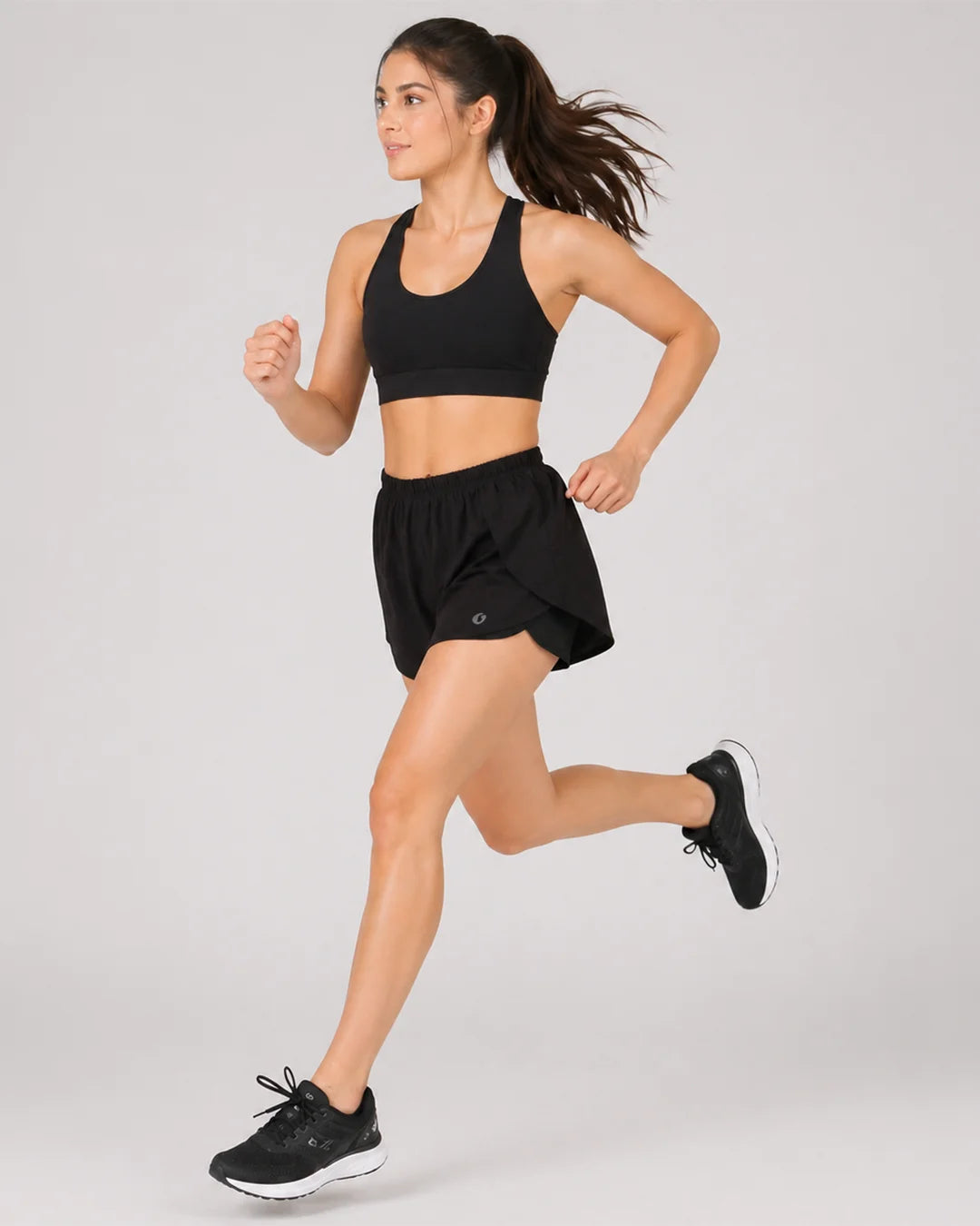 OYSTERS WOMEN'S 2 IN 1 RUNNING BLACK SKIRT SHORTS