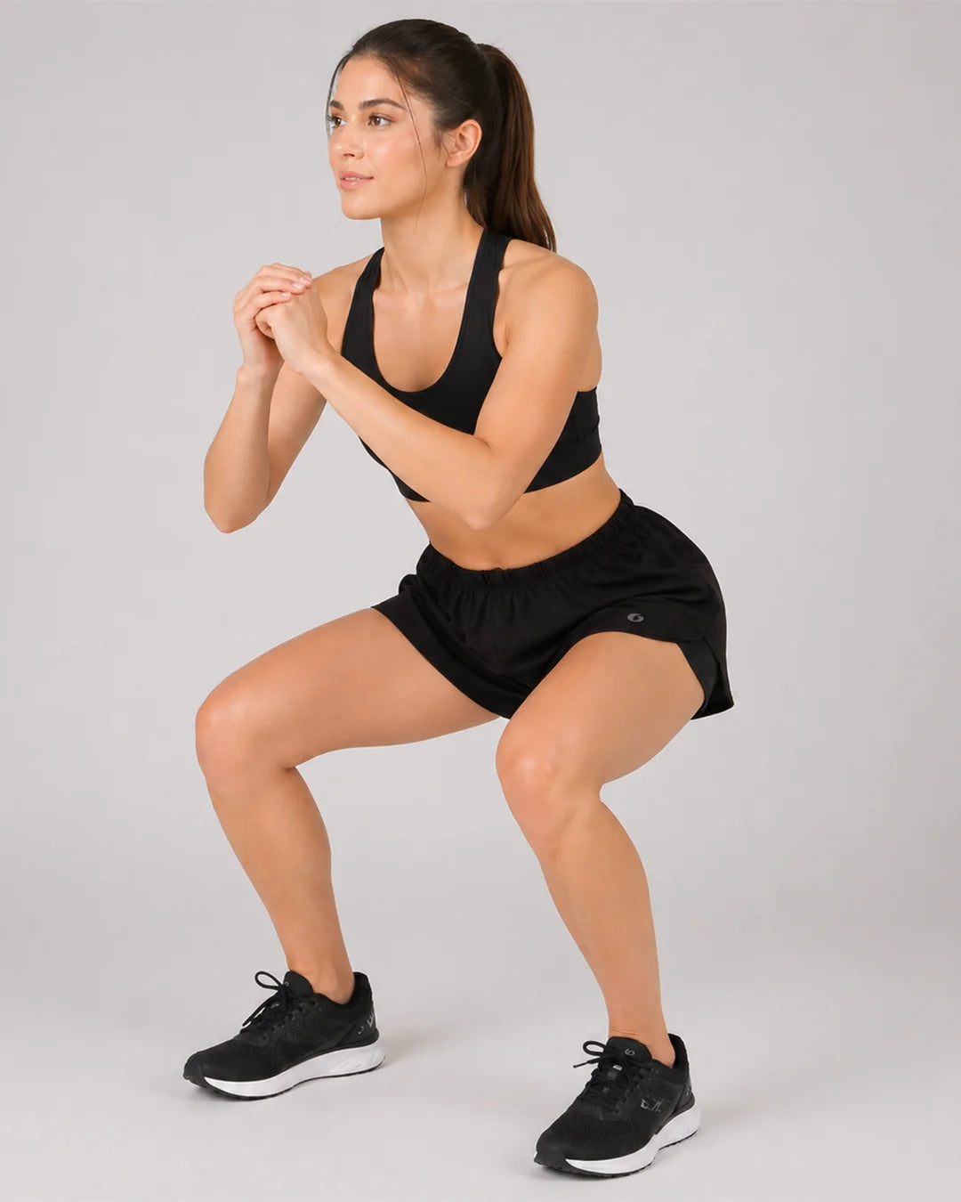 OYSTERS WOMEN'S 2 IN 1 RUNNING BLACK SKIRT SHORTS
