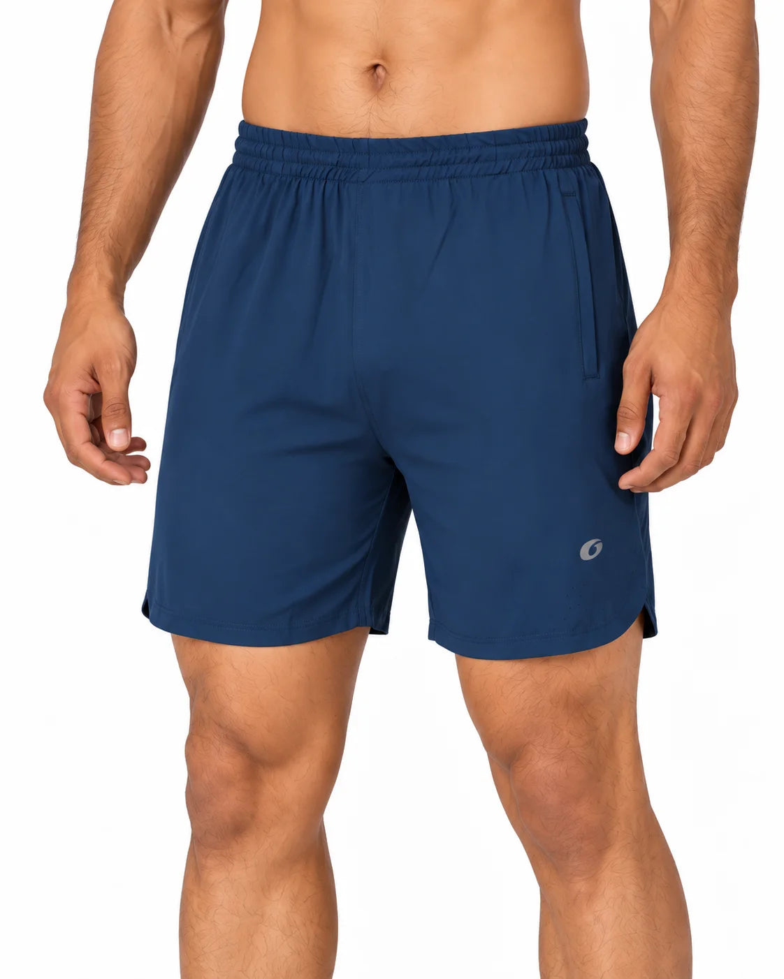 OYSTERS LASER CUT MEN'S RUNNING SHORTS WITH ZIP POCKETS