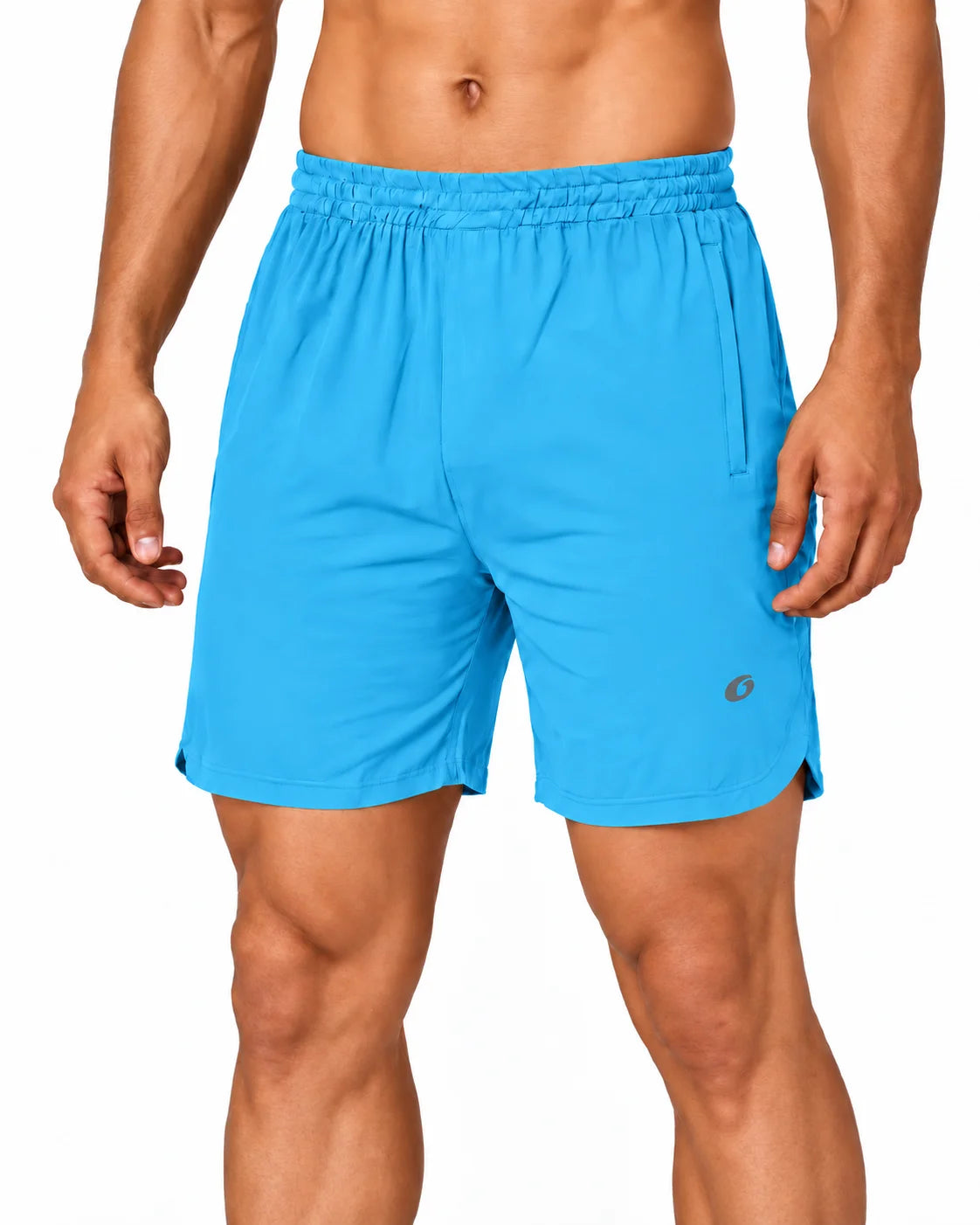 OYSTERS LASER CUT MEN'S RUNNING SHORTS WITH ZIP POCKETS