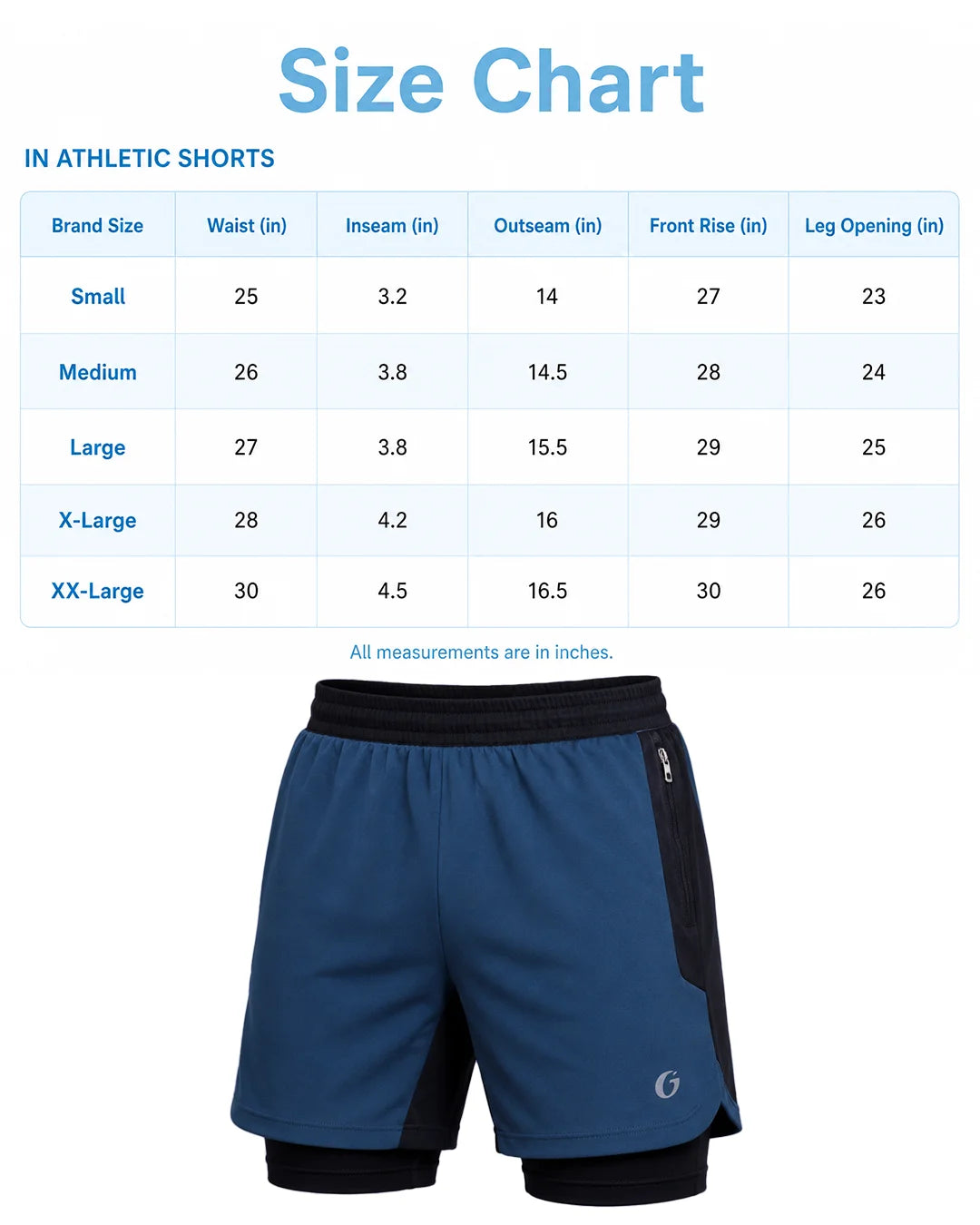 OYSTERS MEN'S 2 IN 1 AIRFORCE SHORTS