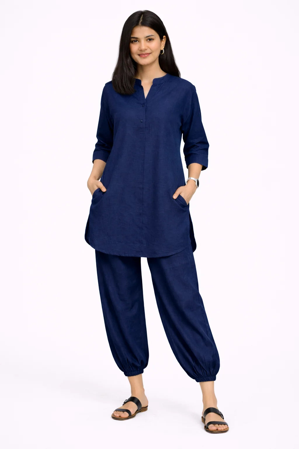 Navy Blue Poise Co-ord Set