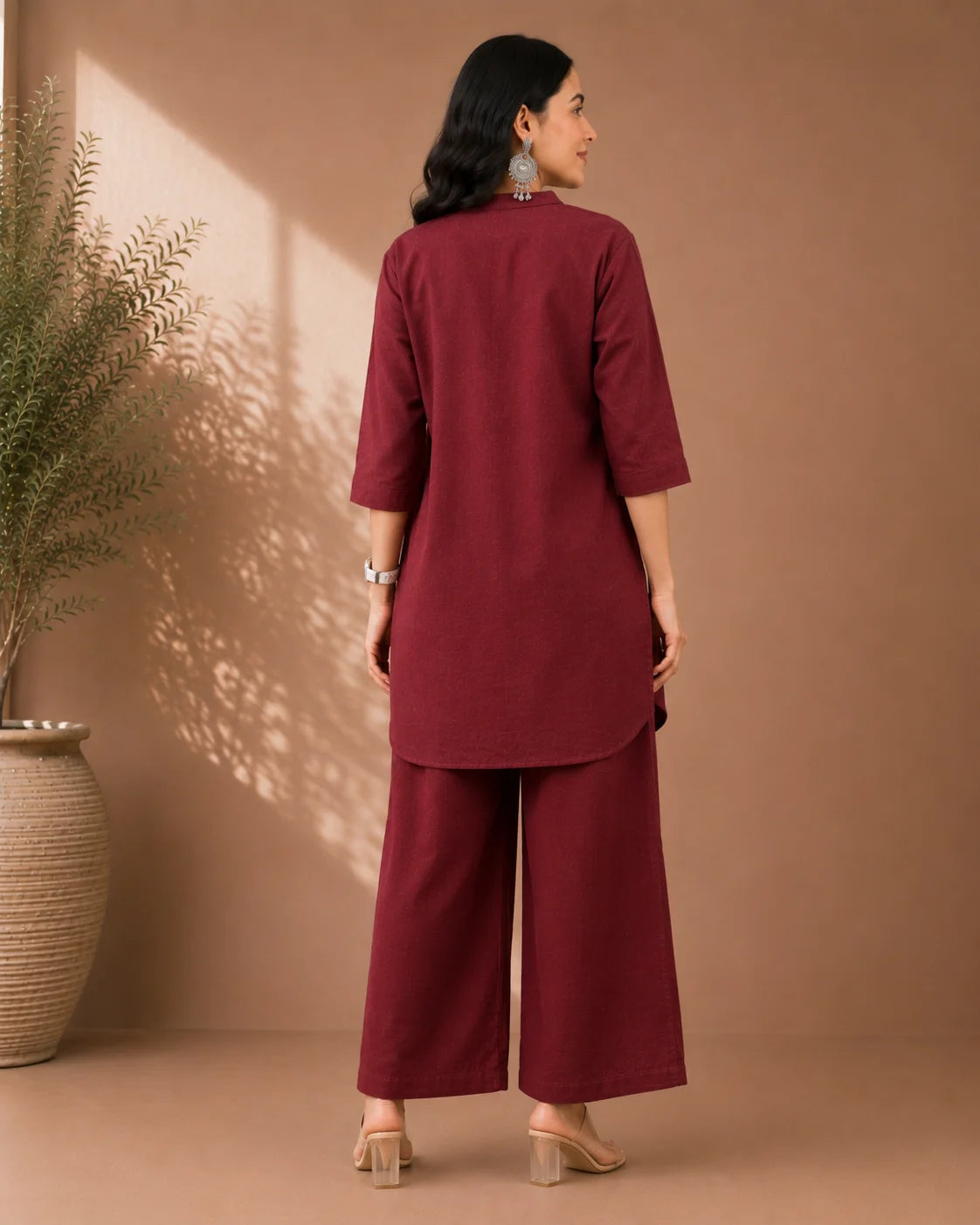 BEEITU MAROON CORDSET4