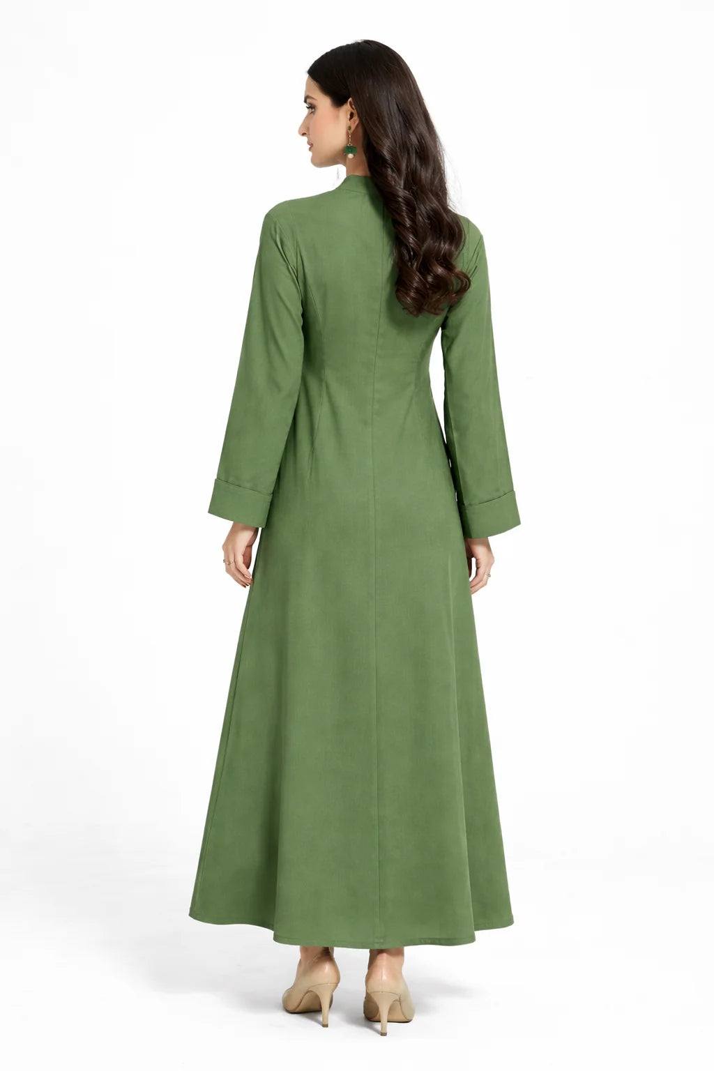 Elegant Olive Green Flared Kurta