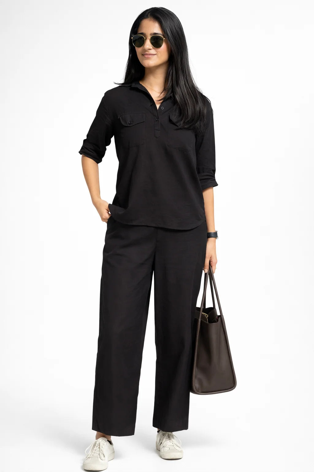 Earthy Black Utility Kurta Set