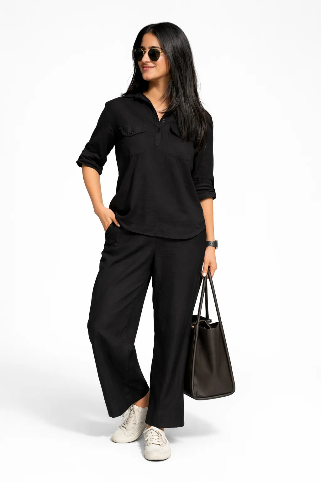 Earthy Black Utility Kurta Set