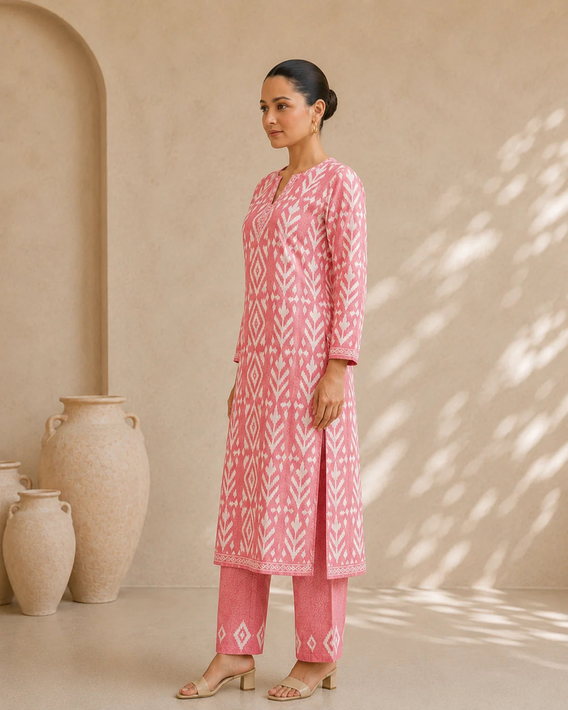 Behtarin Kurta pant Suit PINK