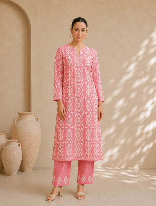 Behtarin Kurta pant Suit PINK