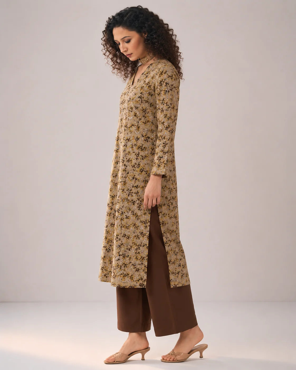 BEHTARIN KURTA PANT SET YELLOW