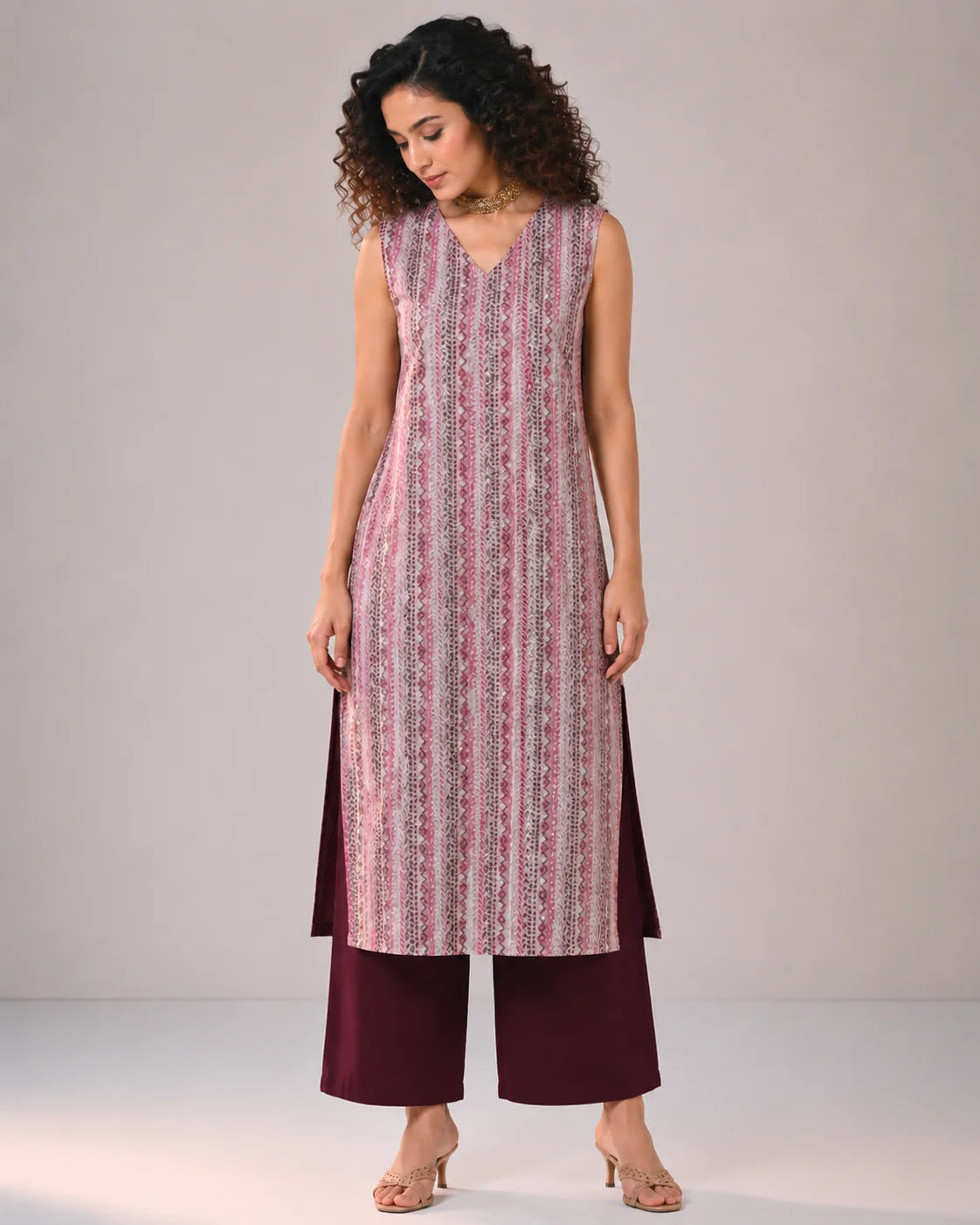 BEHTARIN KURTA PANT SET PINK
