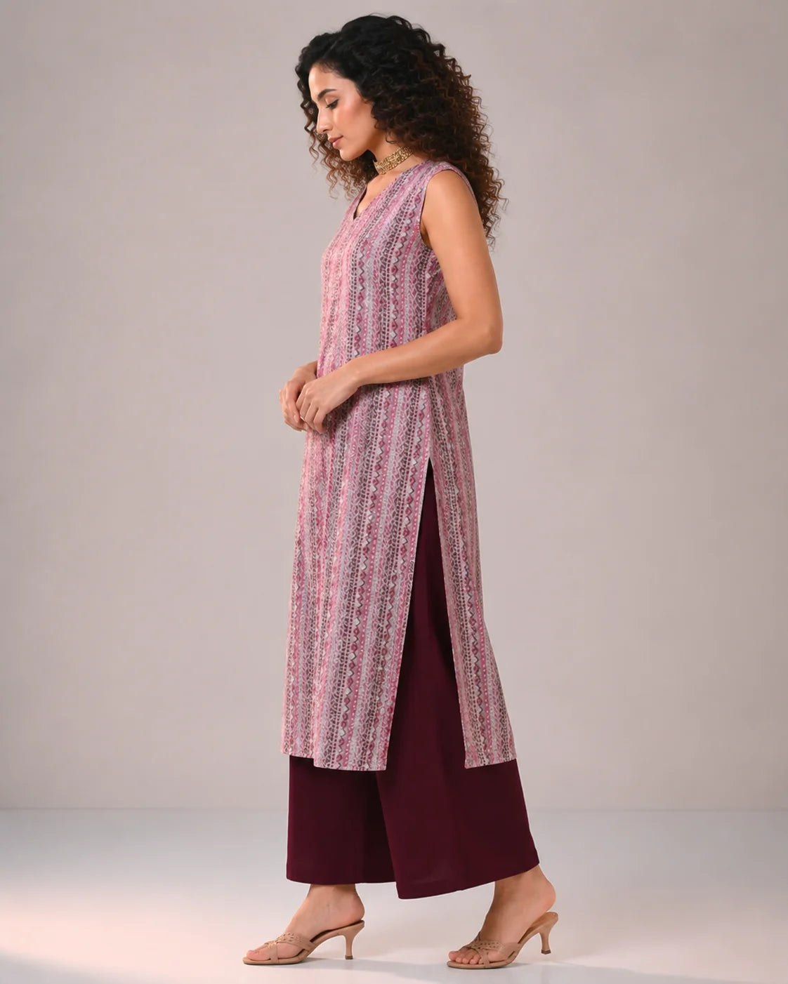 BEHTARIN KURTA PANT SET PINK
