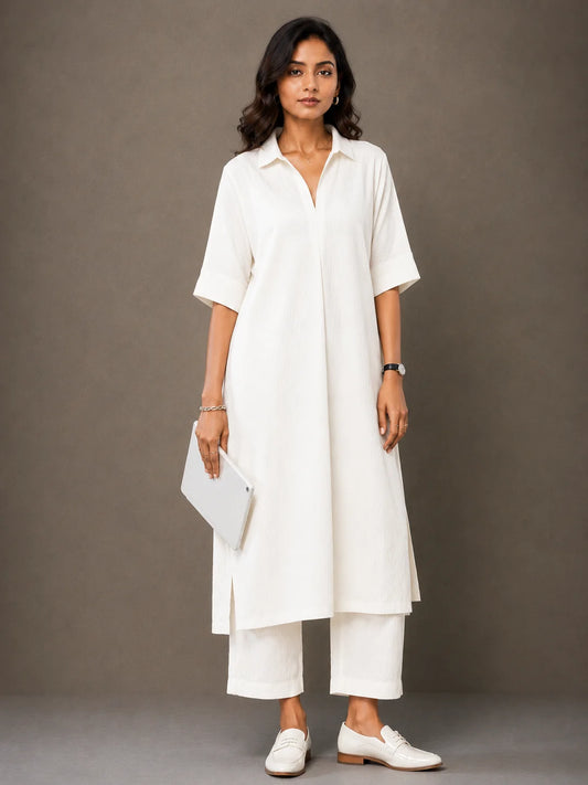 Behtarin Co-ord Sets White