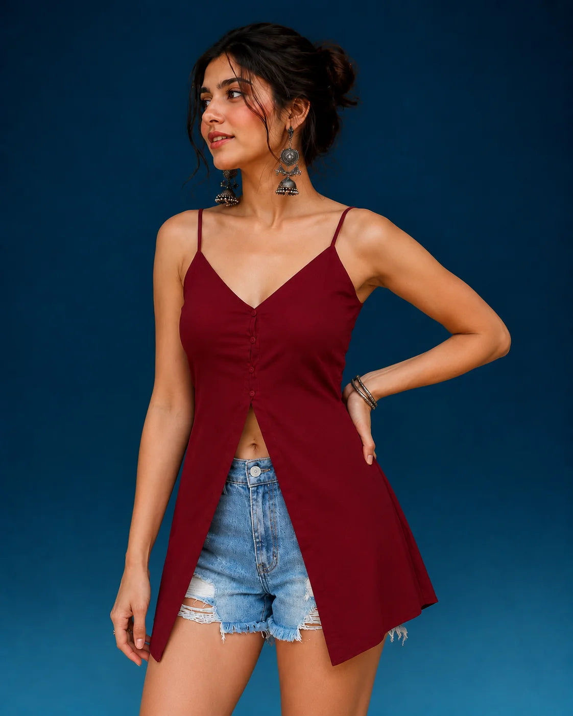 Beeitu Maroon Dress