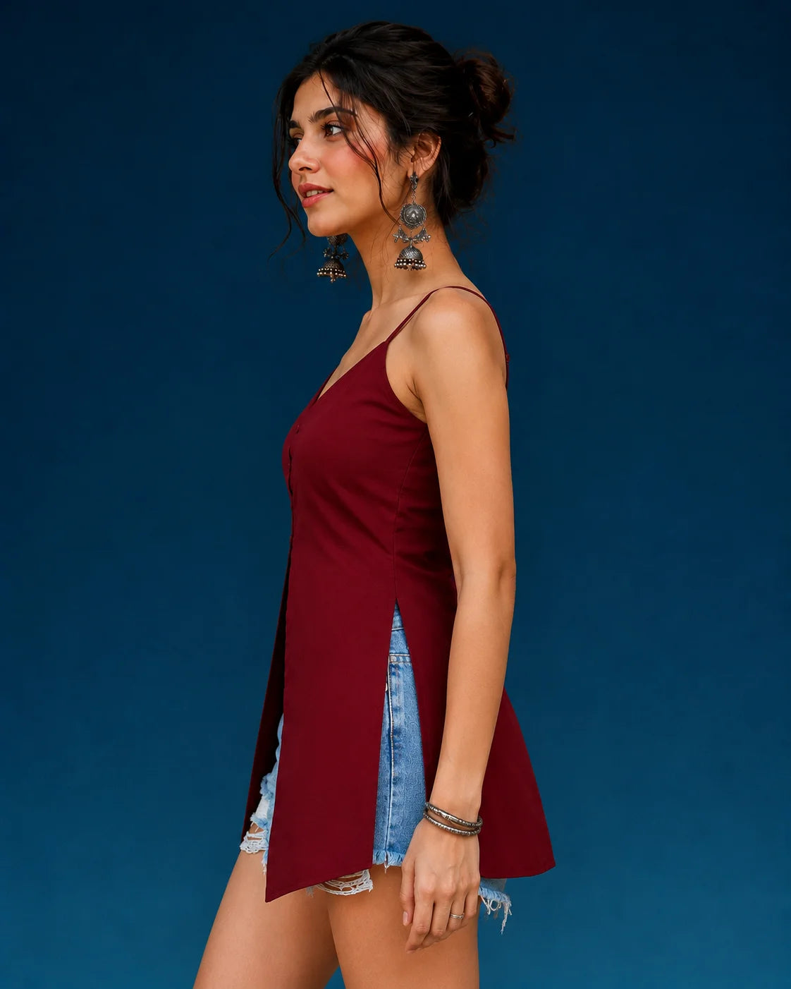 Beeitu Maroon Dress