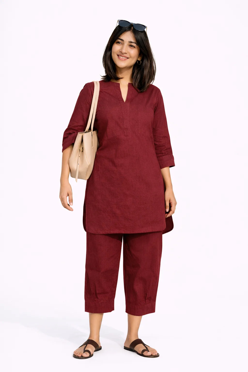 Classic Maroon Comfort Kurta Set