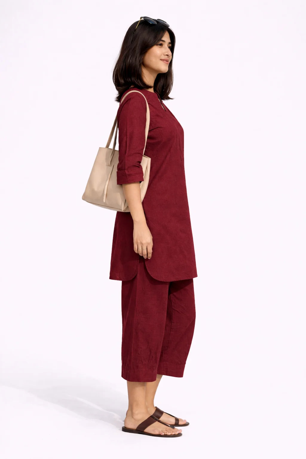 Classic Maroon Comfort Kurta Set