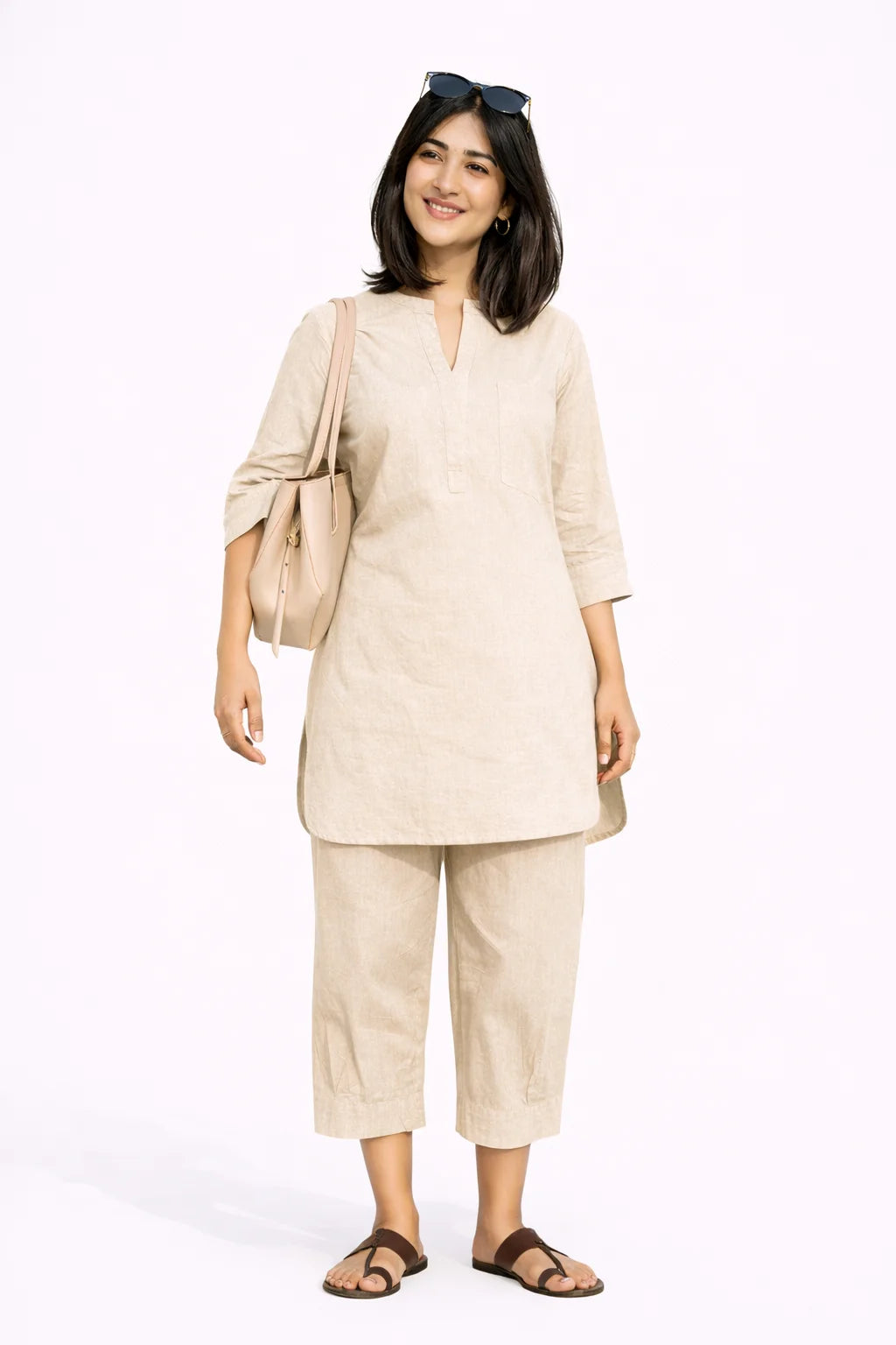 Classic Beige Comfort Kurta Set