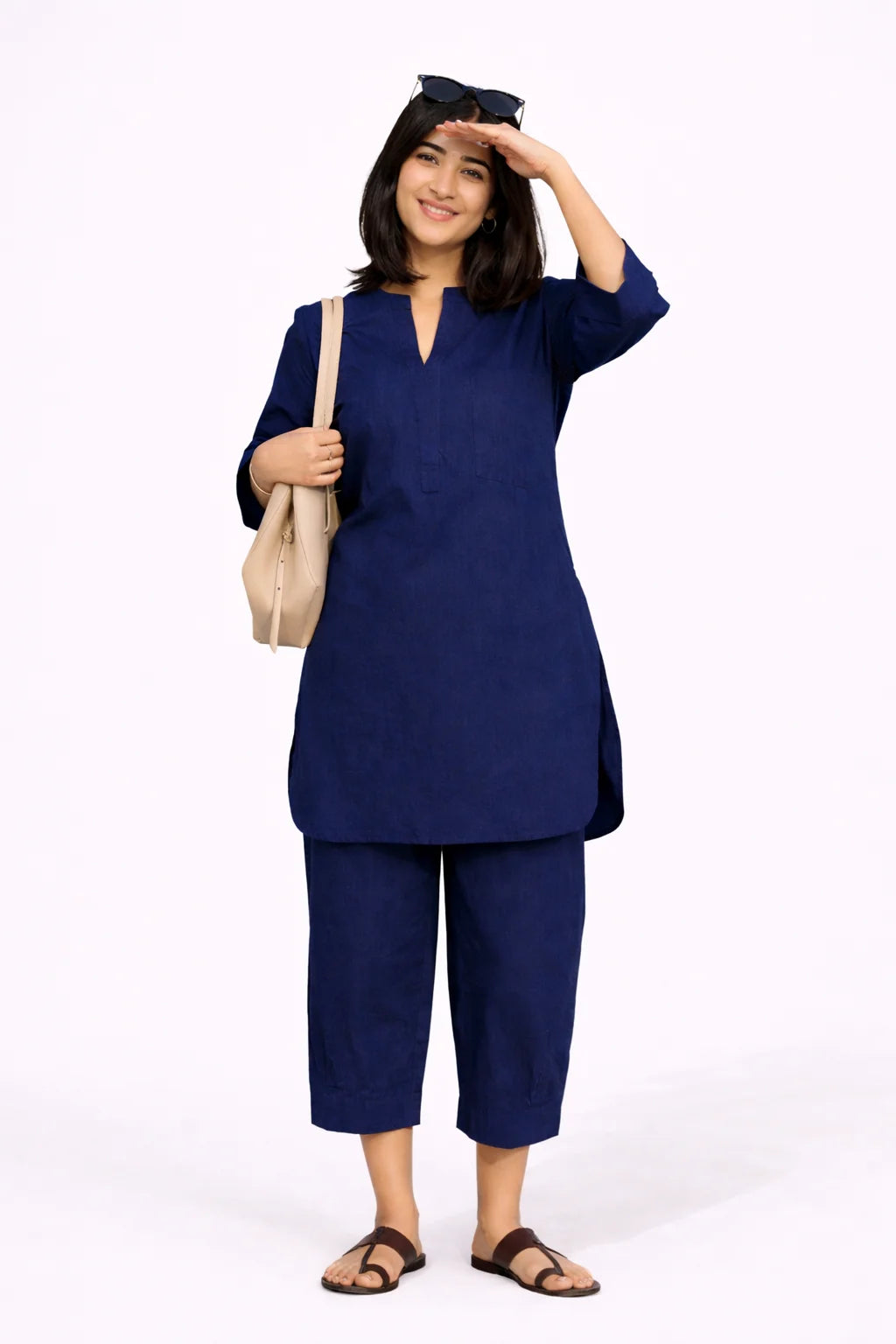 Classic Navy Blue Comfort Kurta Set