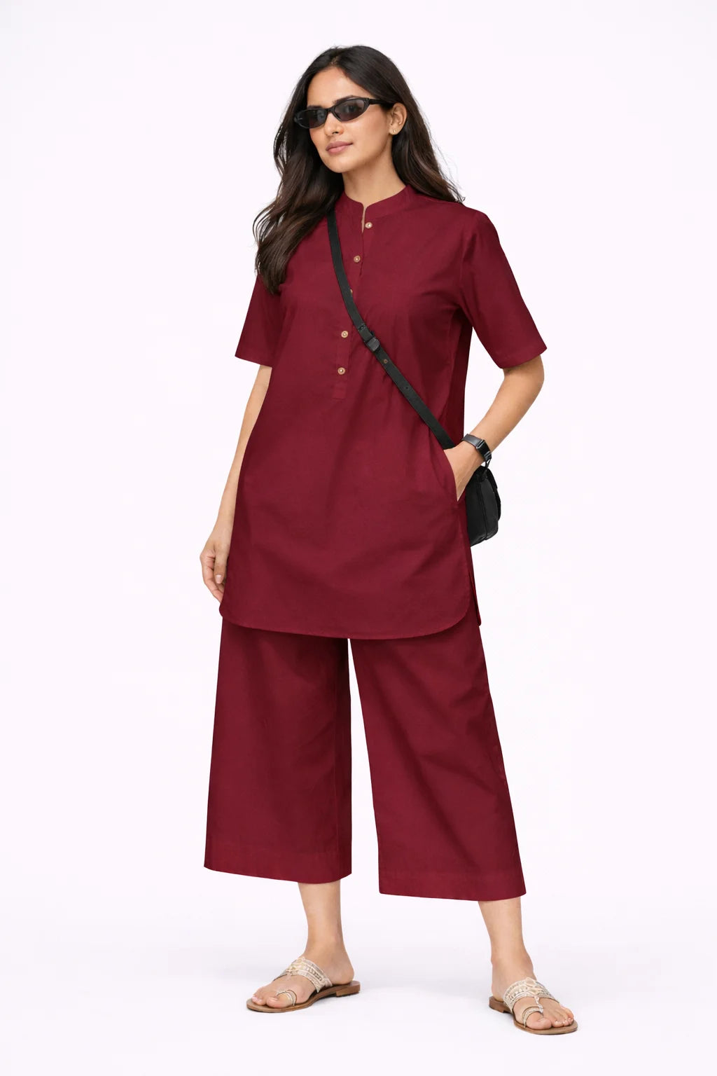 Maroon Ease Co-ord Set