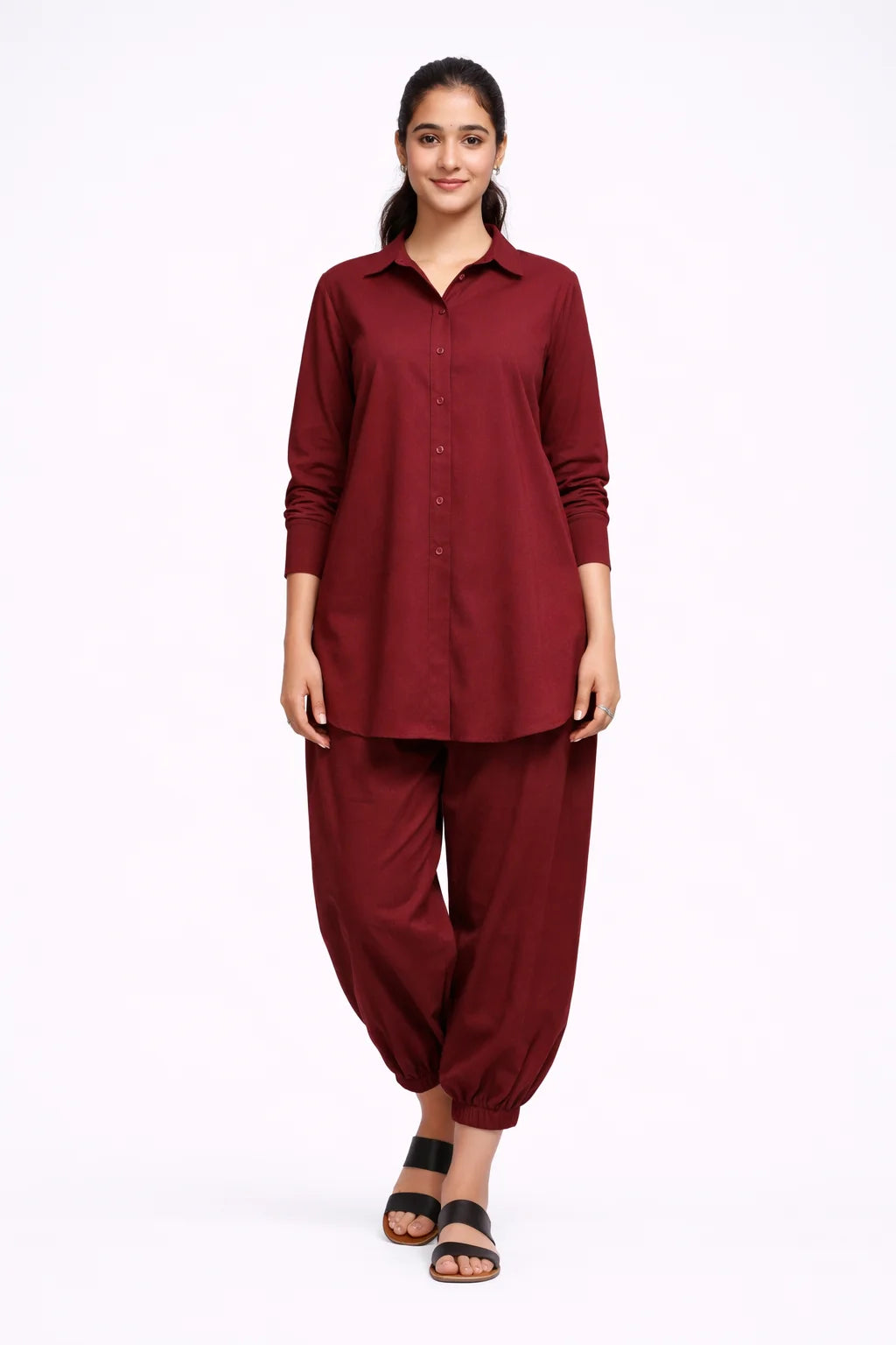 Maroon Breeze Co-ord Set