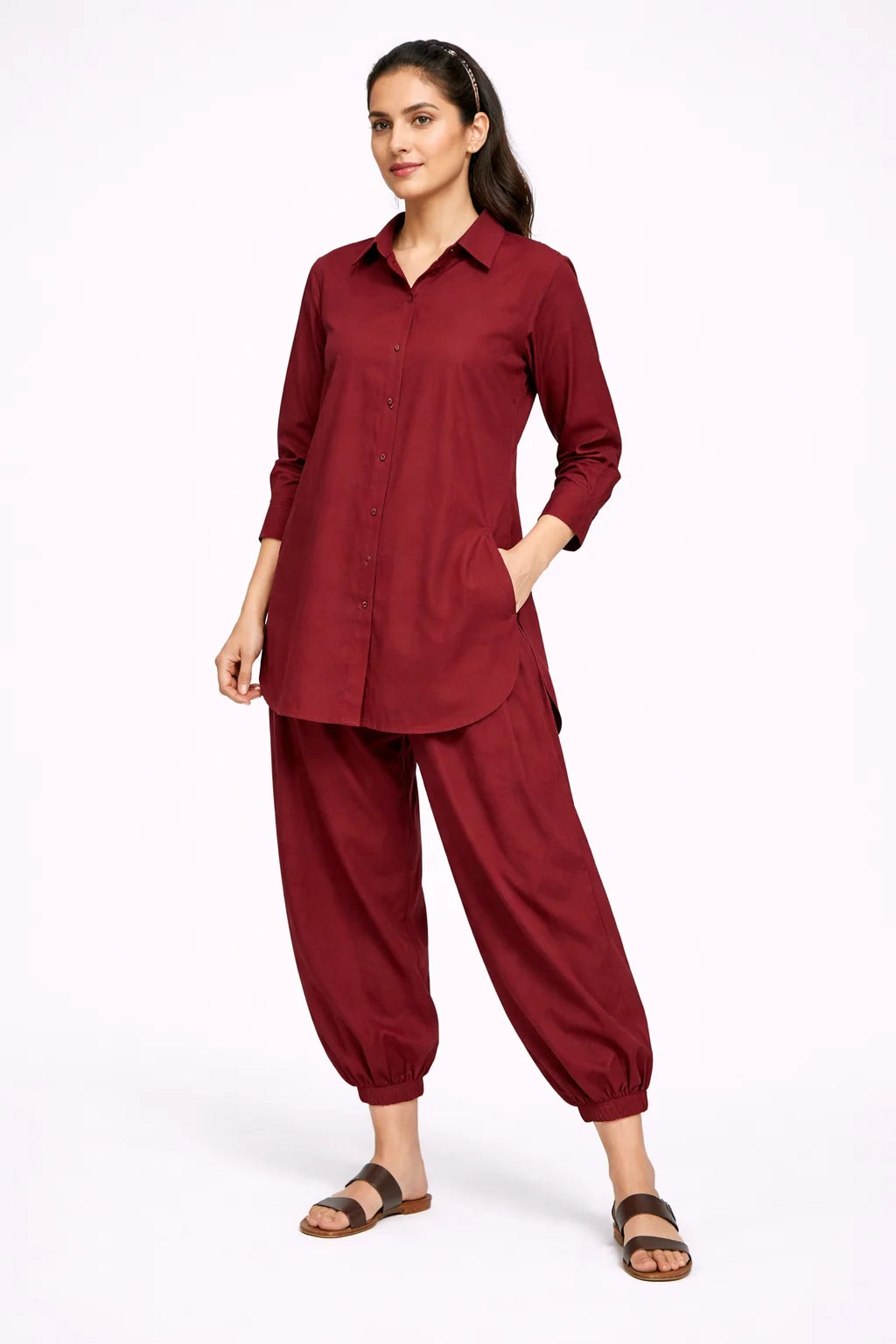 Maroon Breeze Co-ord Set