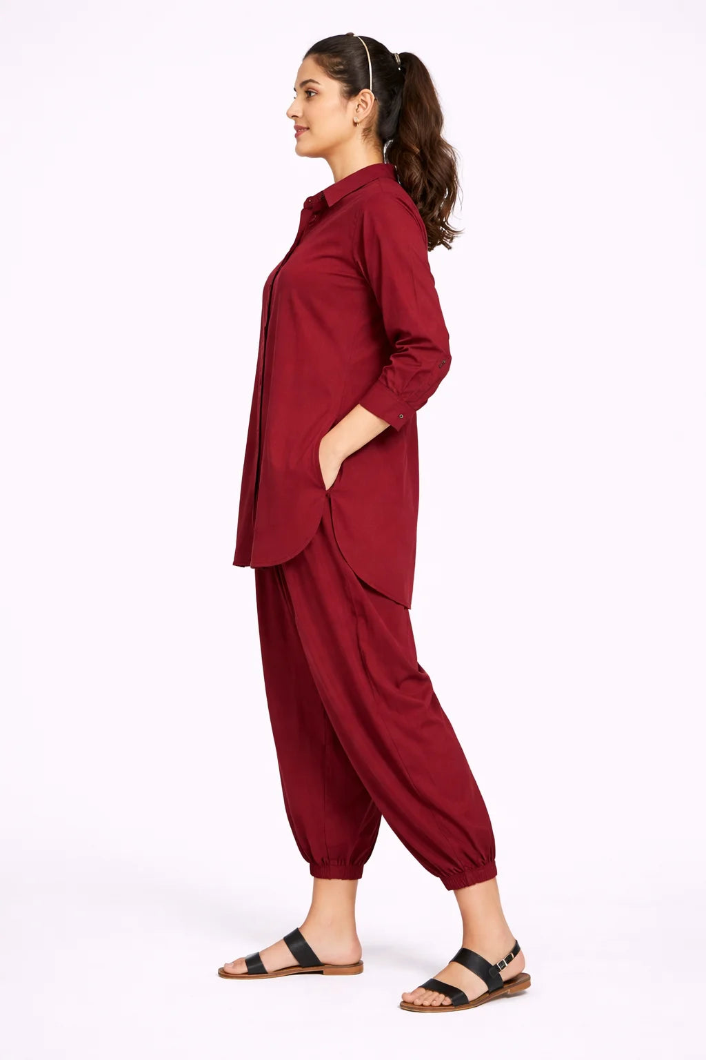 Maroon Breeze Co-ord Set