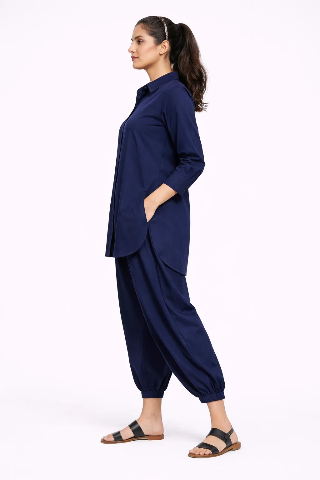 Navy Blue Breeze Co-ord Set