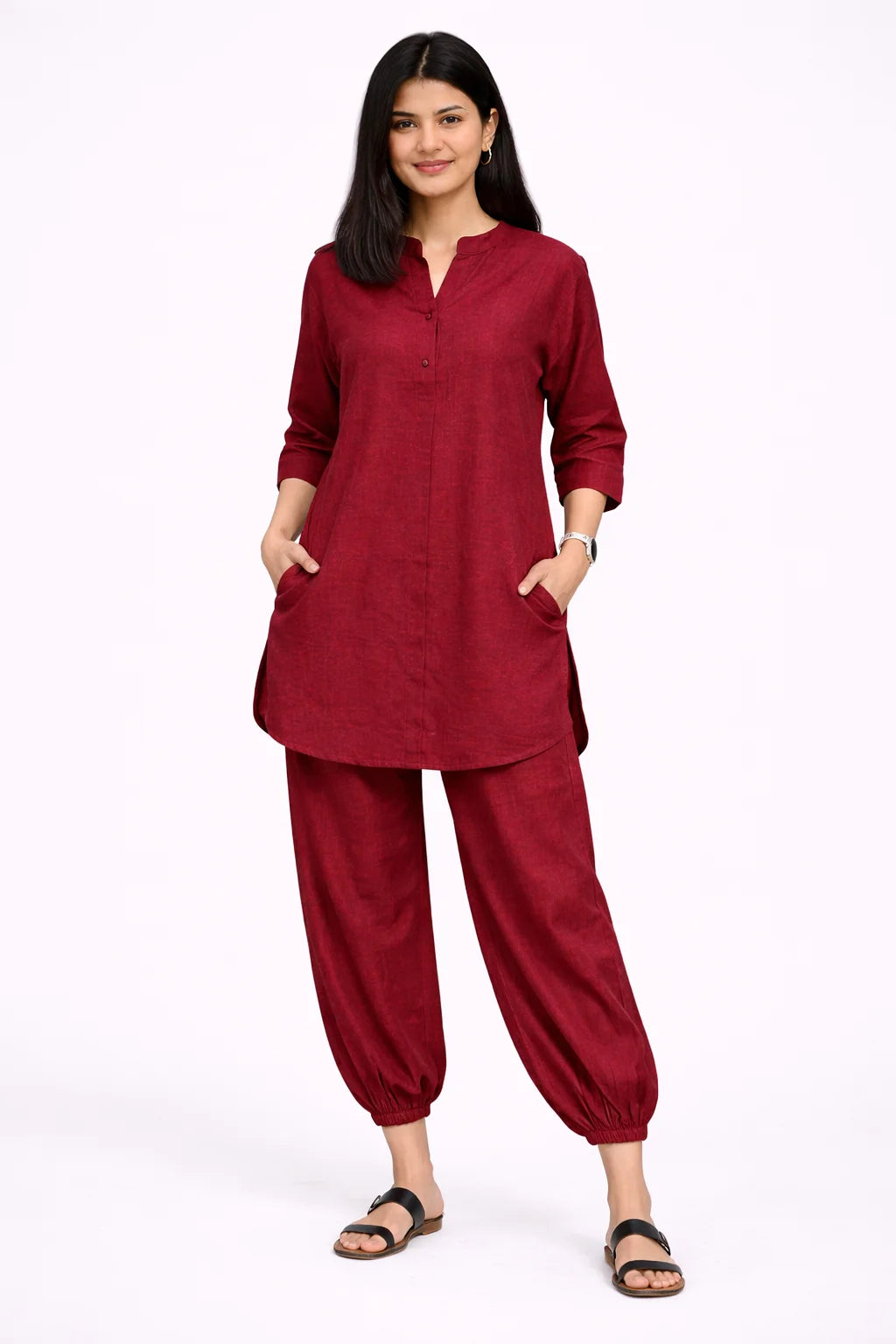 Maroon Poise Co-ord Set