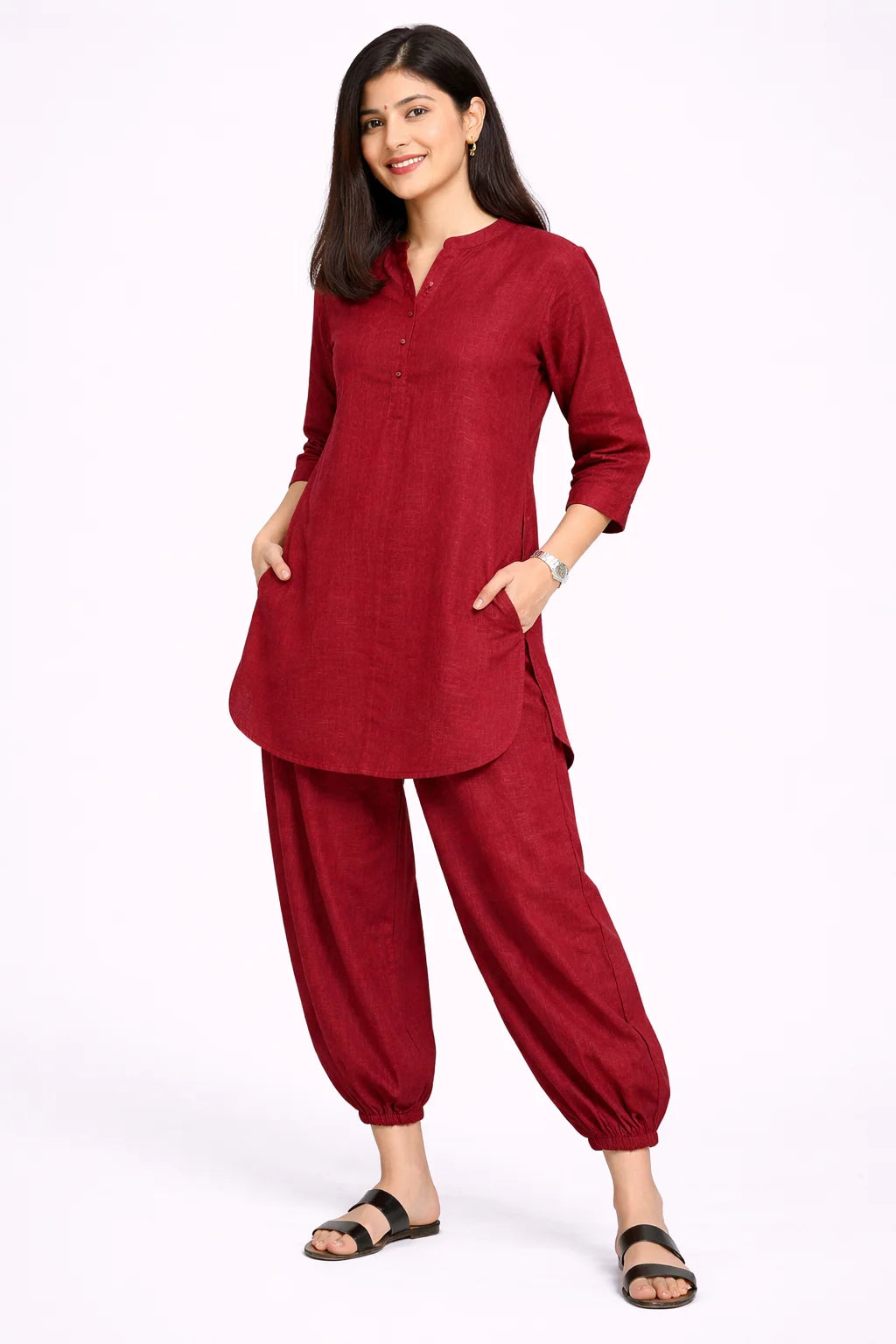 Maroon Poise Co-ord Set