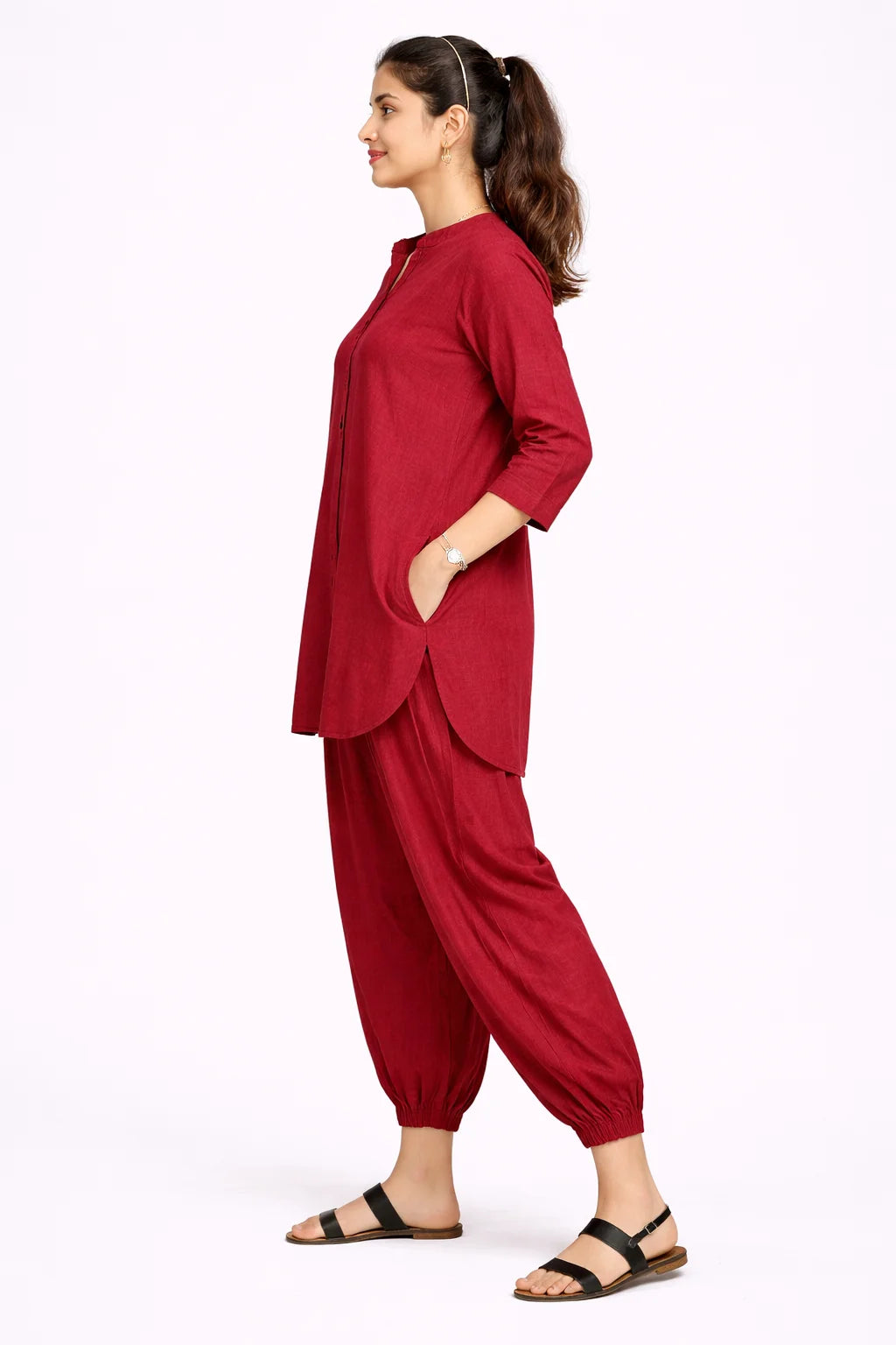 Maroon Poise Co-ord Set