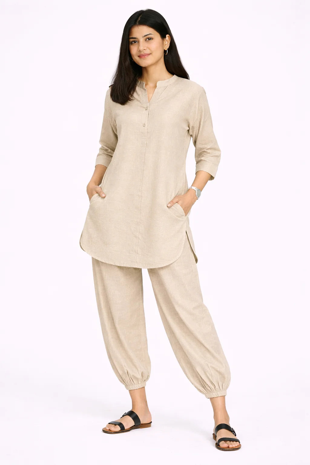 Beige Poise Co-ord Set