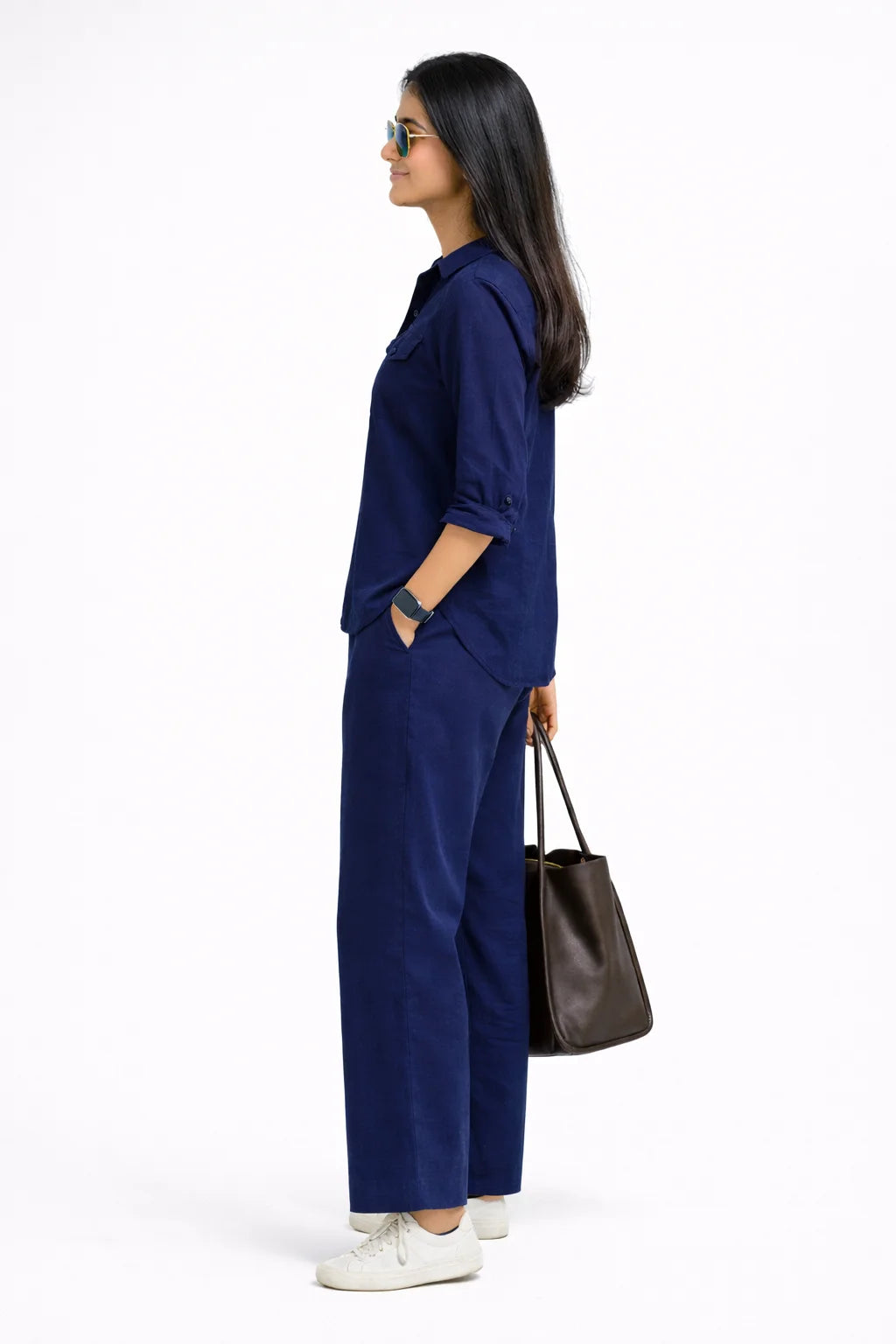 Earthy Navy Blue Utility Kurta Set