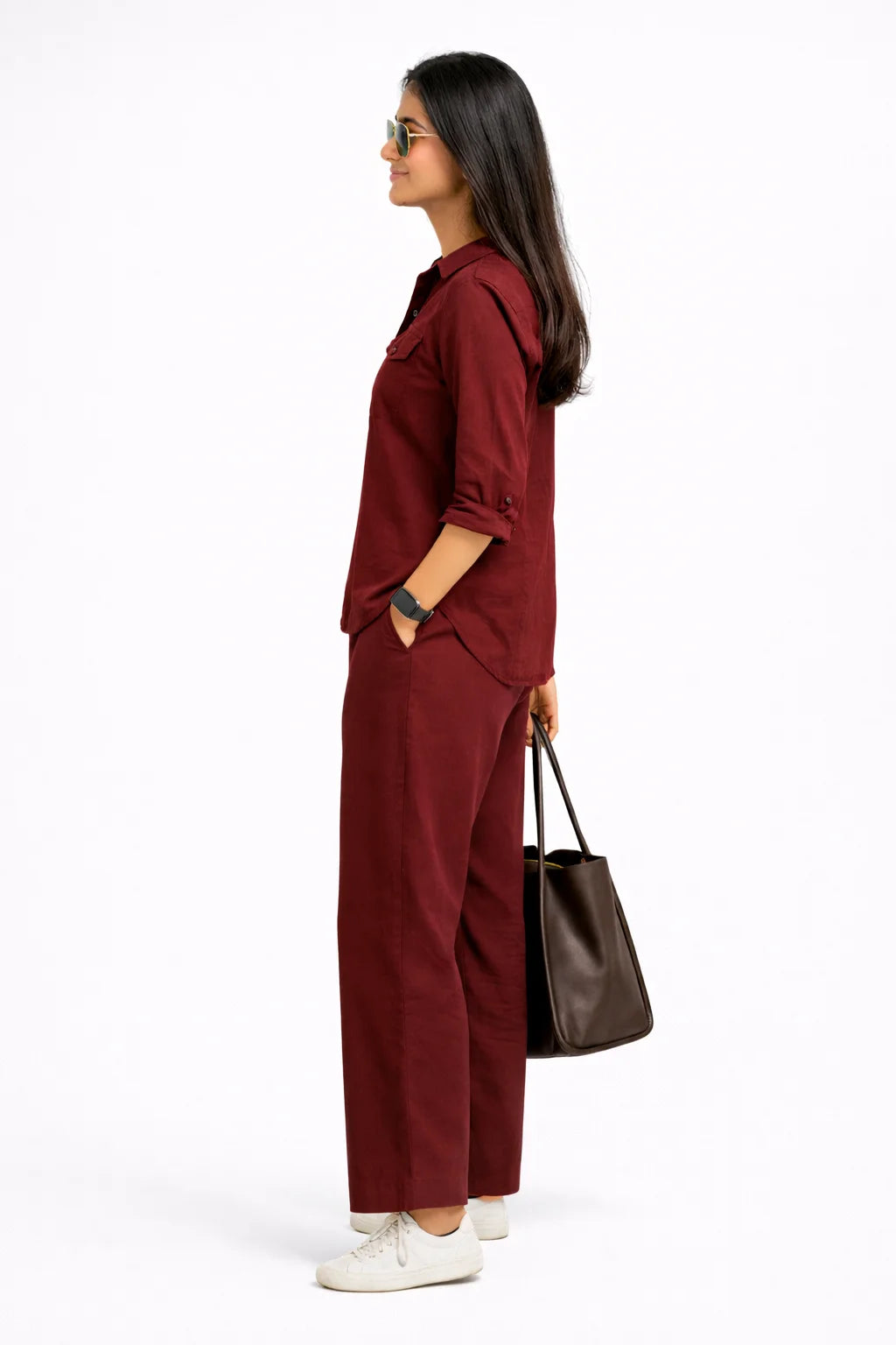 Earthy Maroon Utility Kurta Set