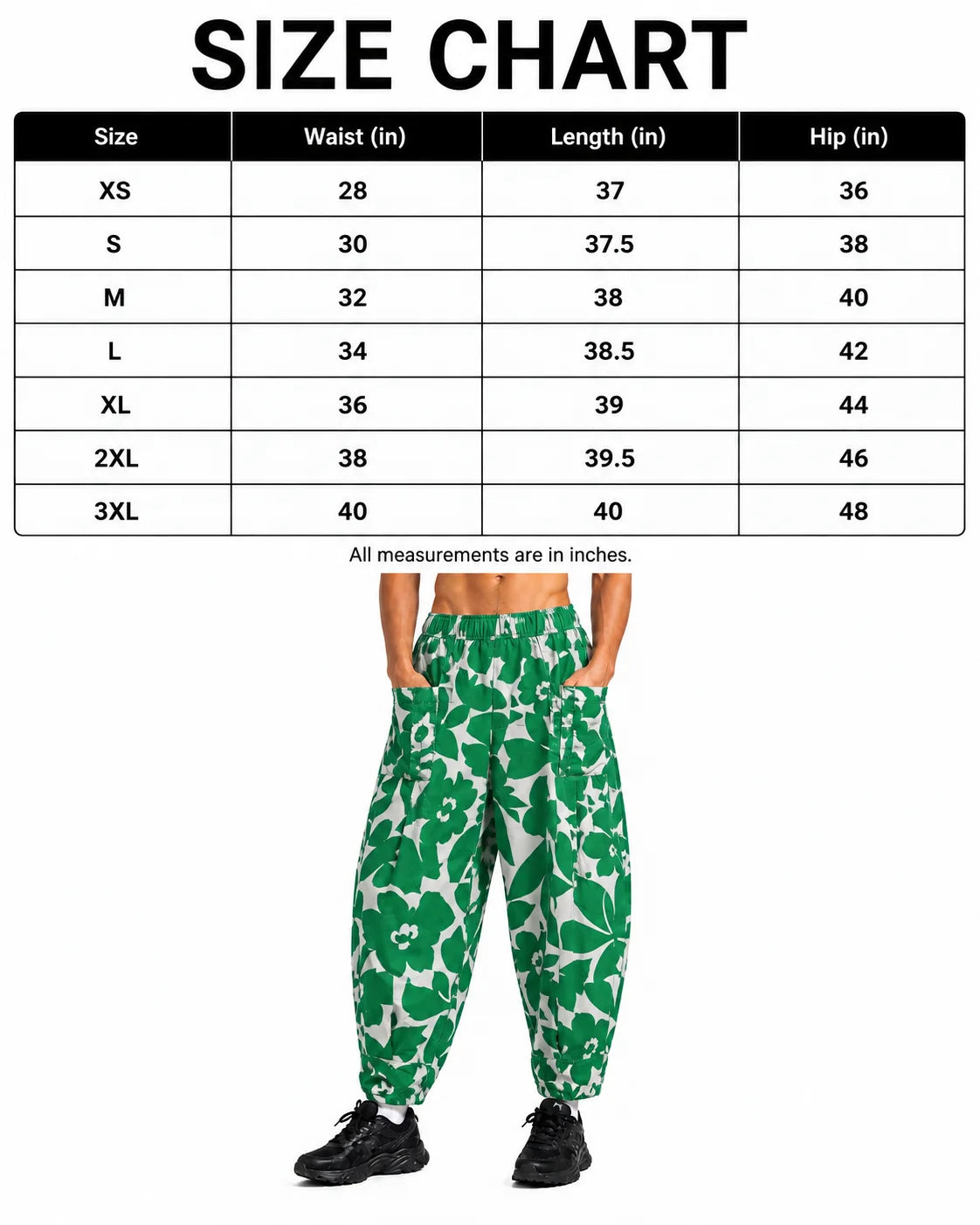 OYSTERS MEN's GREEN WHITE PRINTED AEROZEN RELAXED FIT YOGA PANTS