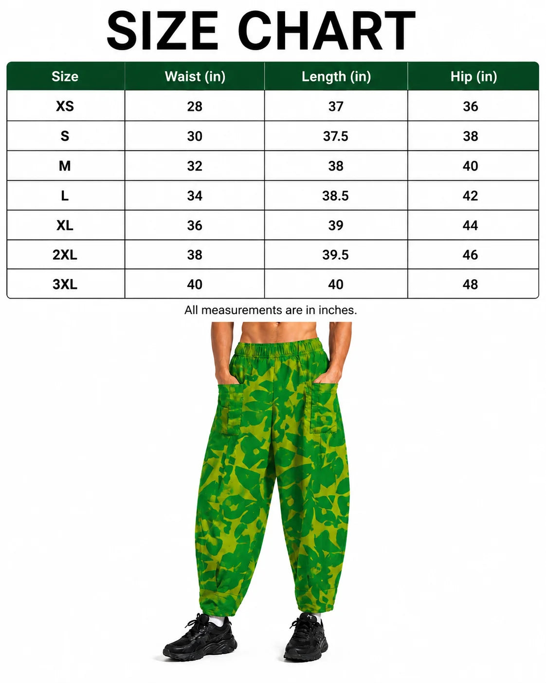 OYSTERS MEN's GREEN YELLOW PRINTED AEROZEN RELAXED FIT YOGA PANTS