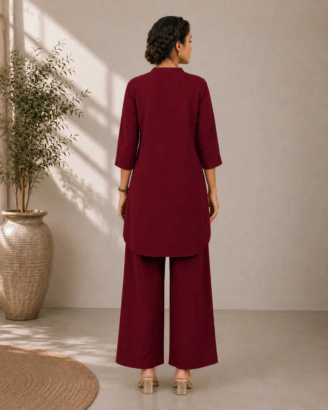 BEHTARIN MAROON CORDSET5