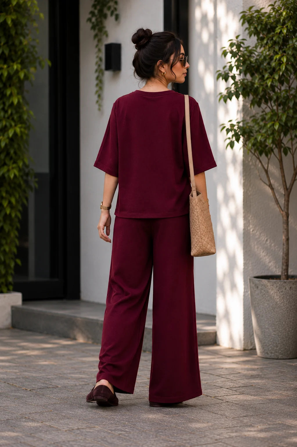 BEEITU MAROON CORDSET4