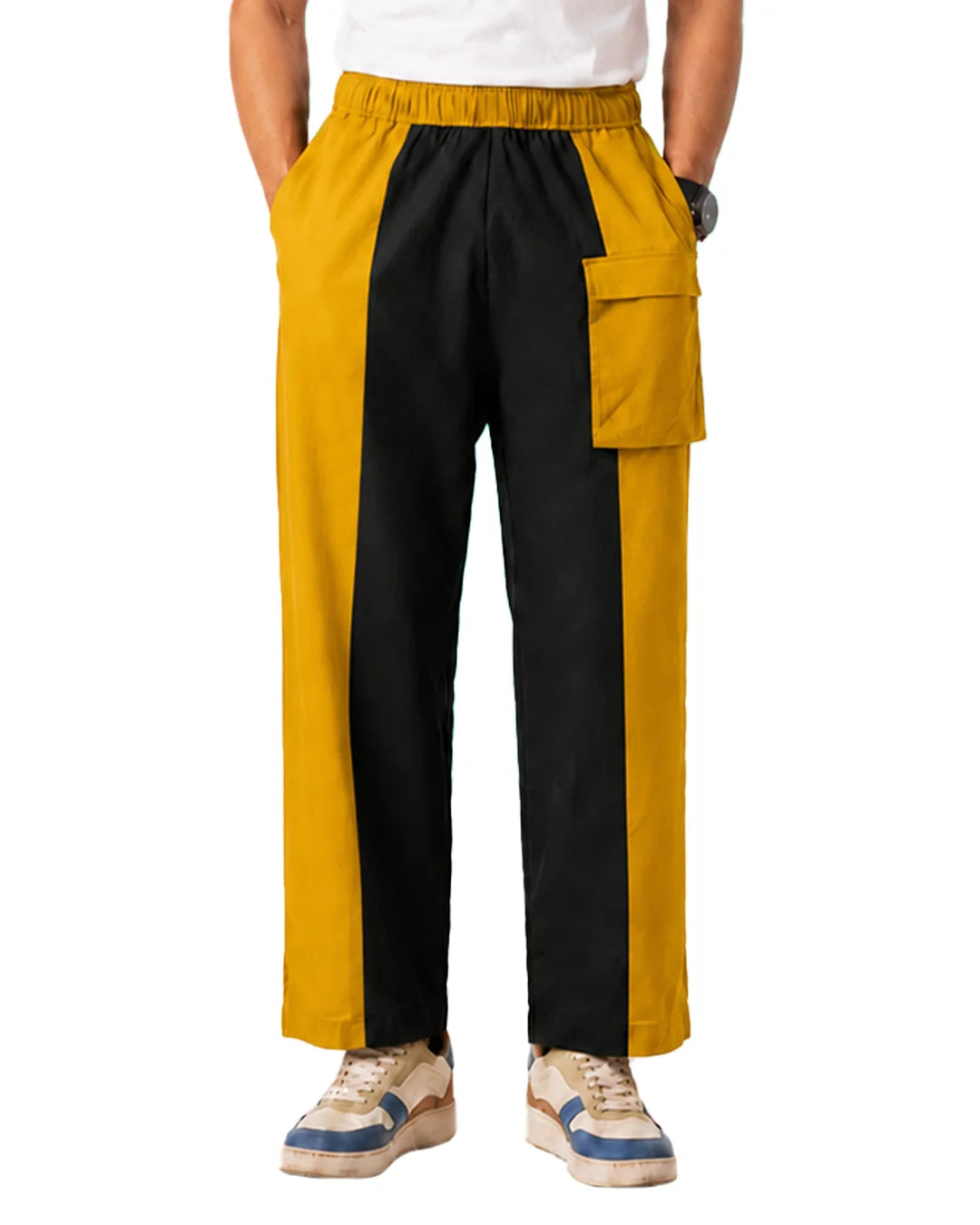 OYSTERS OLORBLOCK CARGO PANTS MUSTARD FOR MEN