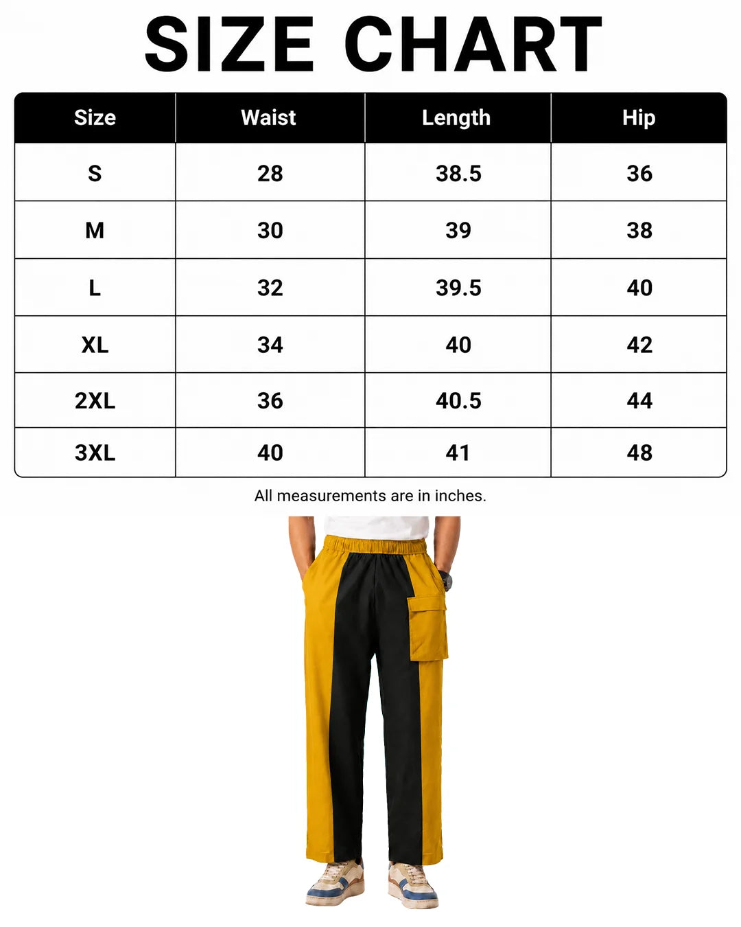 OYSTERS OLORBLOCK CARGO PANTS MUSTARD FOR MEN